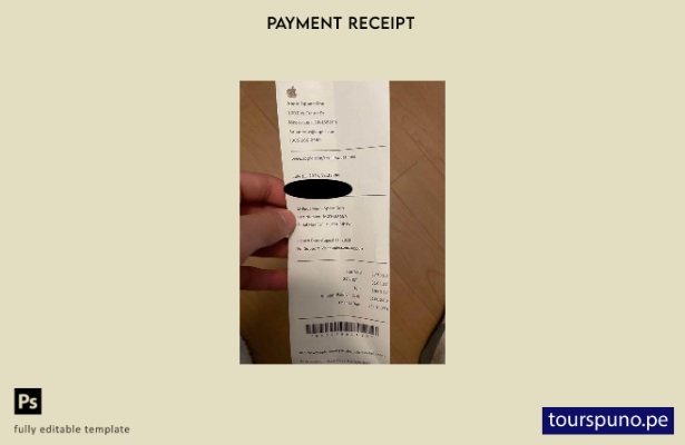Plantilla de cheque de pago de Apple Store lista para imprimir